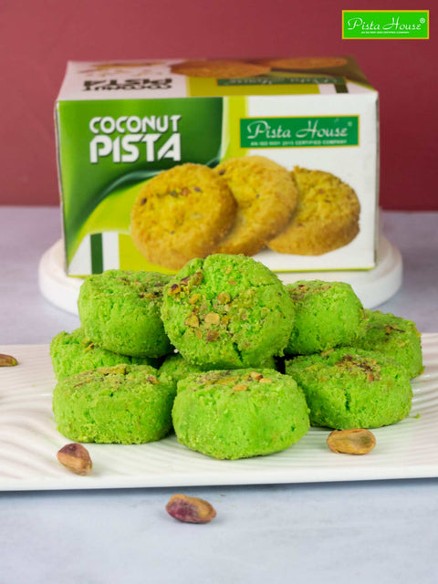 Coconut Pista Biscuits 250g | Pista House