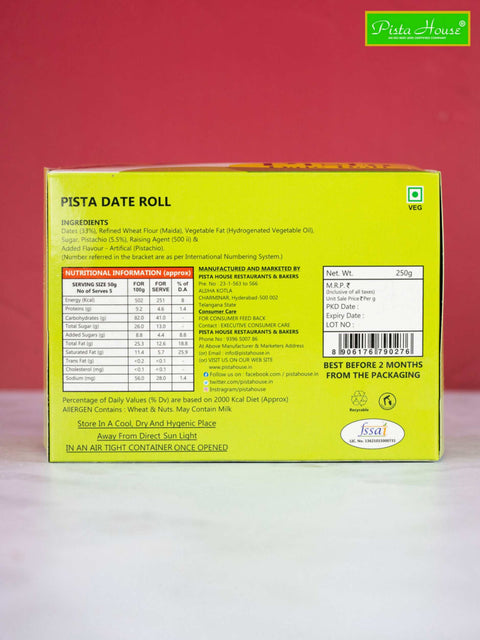 Pista Date Roll 250g | Pista House